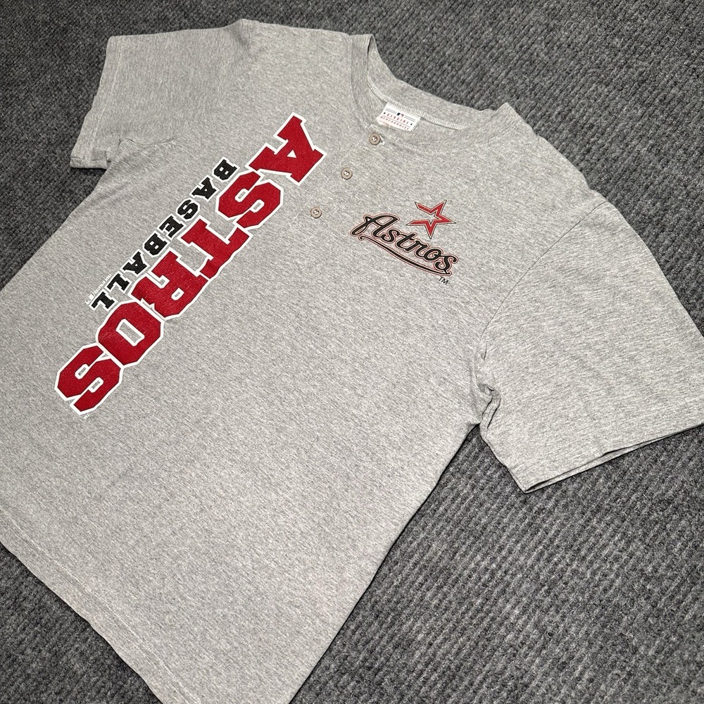 MLB Houston Astros Gray‎ T Shirt Youth Size XXL 18 Genuine Merchandise